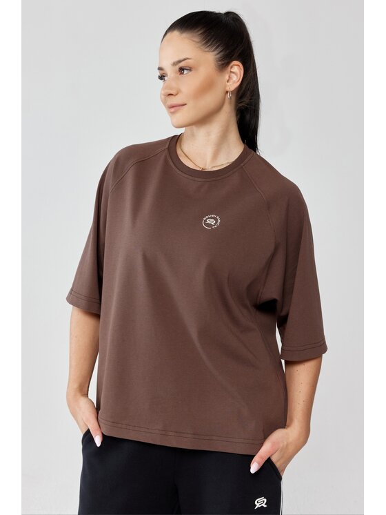 ROUGH RADICAL ROUGH RADICAL Koszulka techniczna VIBE Brązowy Slim Fit