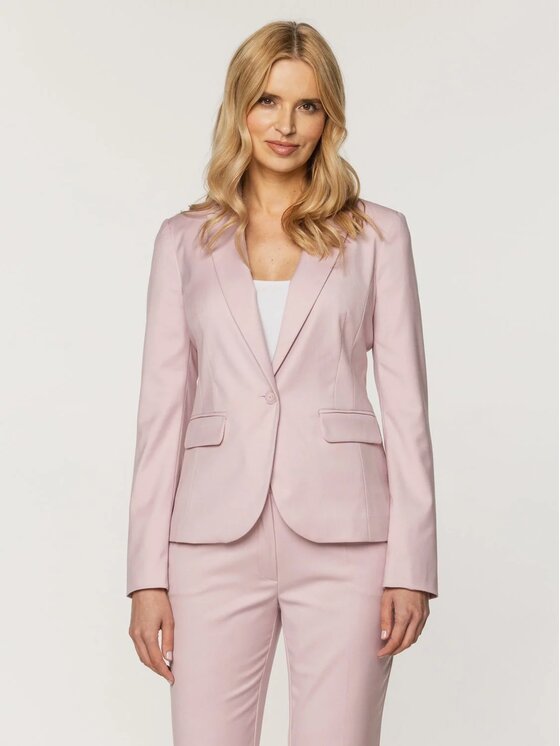 Willsoor Willsoor Marynarka 67937 Różowy Slim Fit