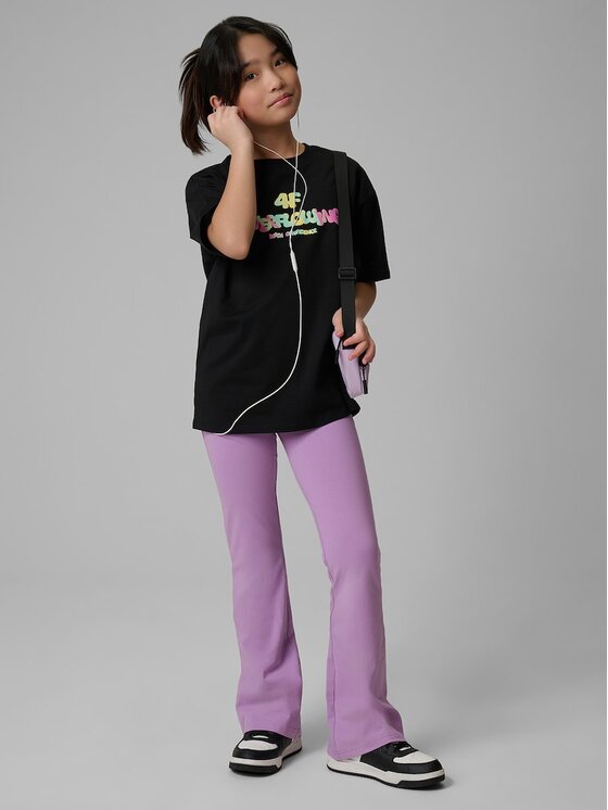 4F 4F T-Shirt 4FJRSS26TTSHF4137-020S Czarny Loose Fit