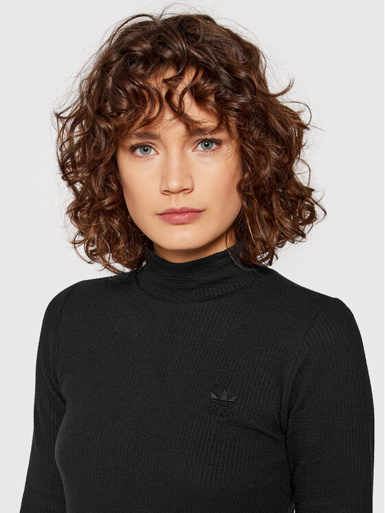 adidas adidas Džemper haljina Rib HE6916 Crna Regular Fit