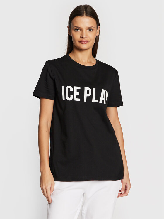 Ice Play T-krekls 22I U2M0 F021 P400 9000 Melns Relaxed Fit