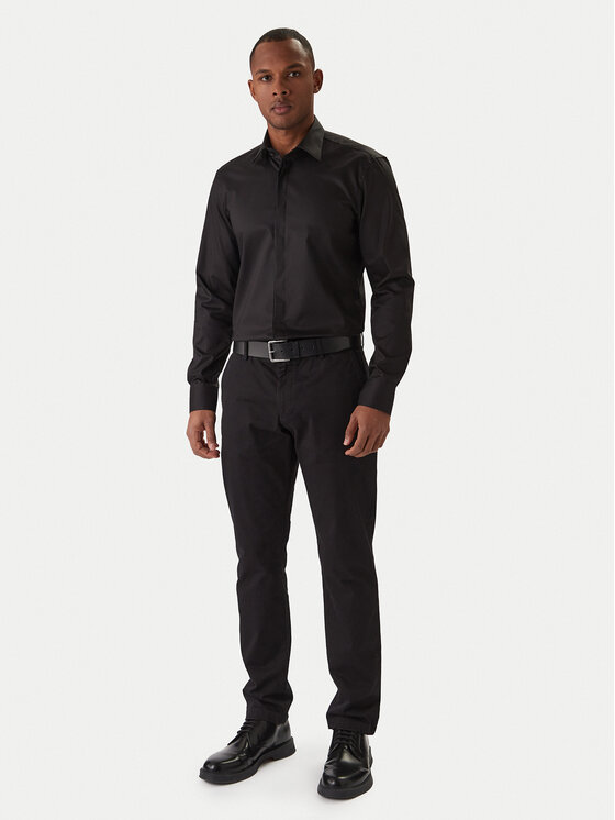 BOSS BOSS Krekls H-Hank 50550653 Melns Slim Fit