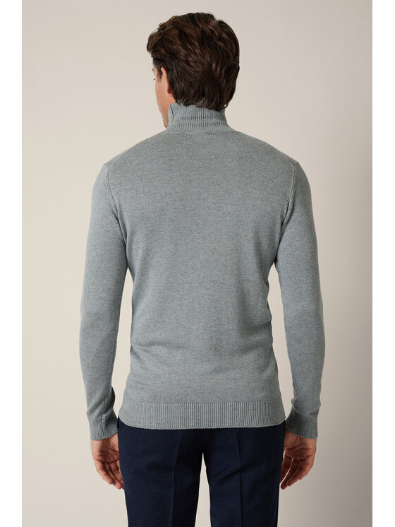 Lancerto Lancerto Sweter Sigmar SW073225000083 Szary Regular Fit