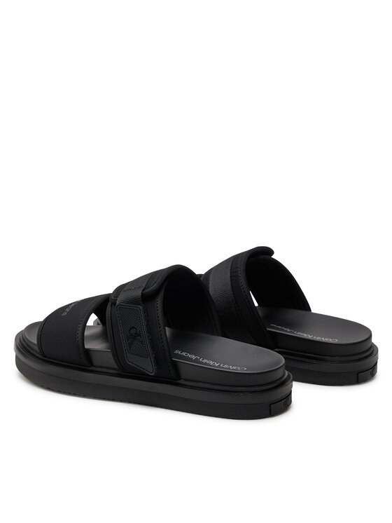 Calvin Klein Jeans Calvin Klein Jeans Παντόφλες Double Bar Sandal Wb In Br YM0YM00946 Μαύρο