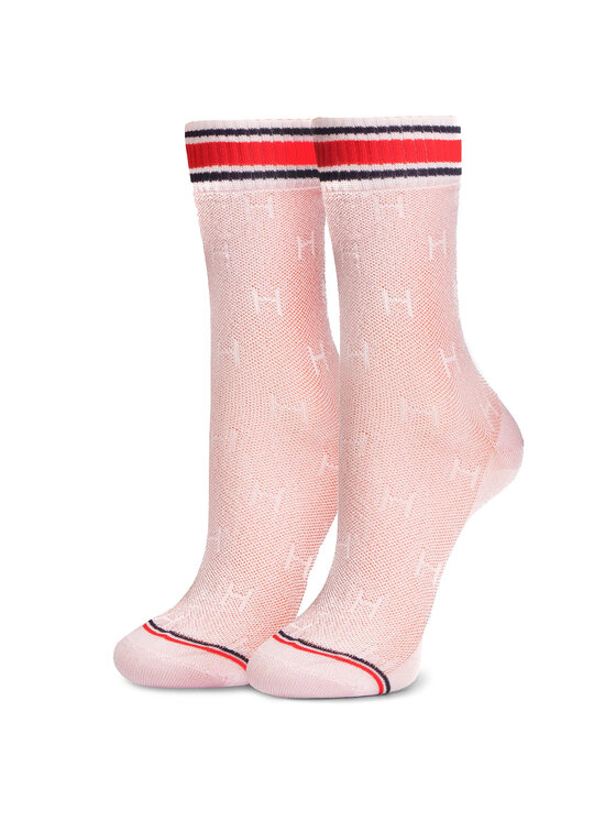 Tommy Hilfiger Tommy Hilfiger Комплект 2 чифта дълги чорапи дамски 393008001 Розов