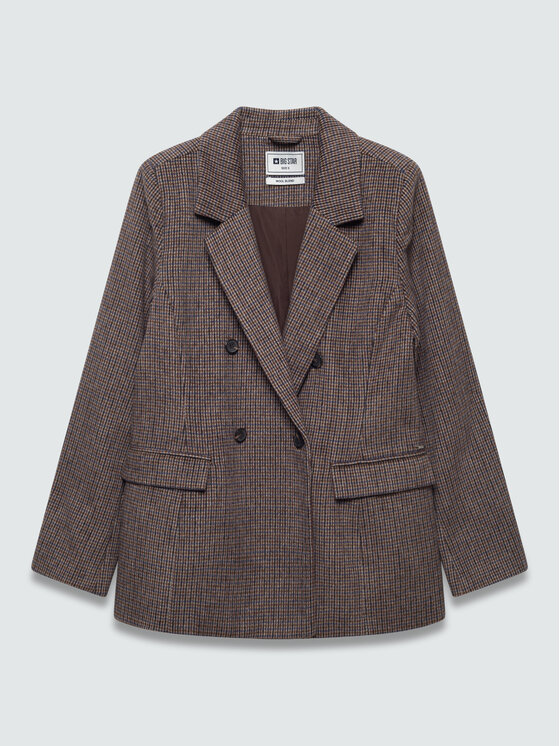 BIG STAR BIG STAR Marynarka ROSEMUNDA Brązowy Slim Fit