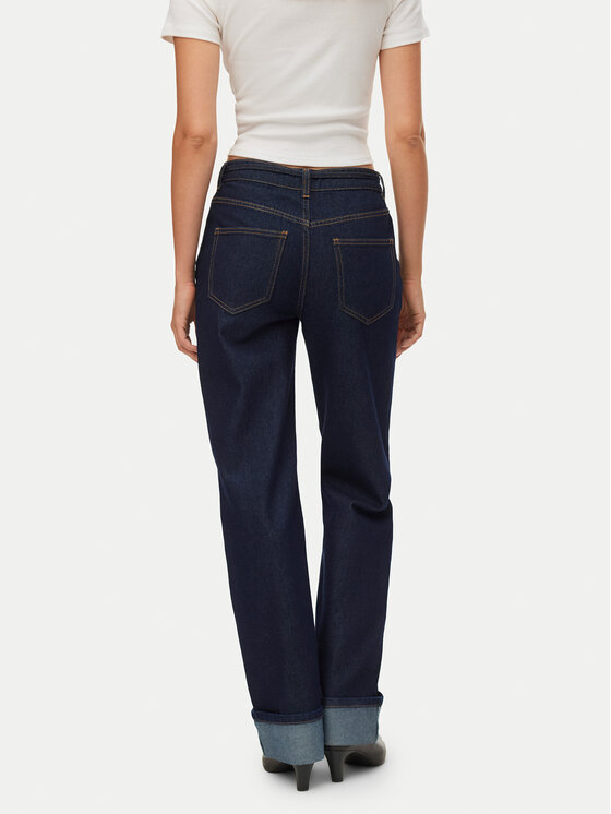 Vero Moda Vero Moda Jeansy Vmallison Mr Straight Rosebelt Jns Si346 10339315 Tmavomodrá Regular Fit