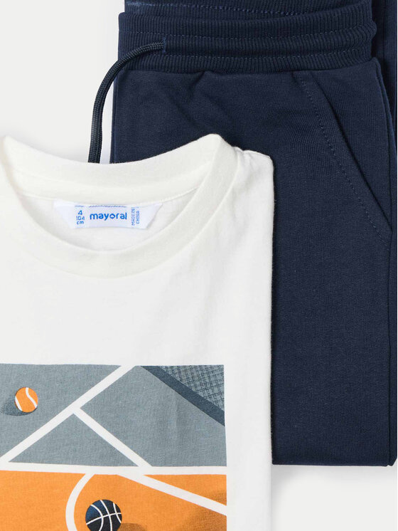 Mayoral Mayoral Set majica dugih rukava, majica i hlače 4880 Šarena Regular Fit