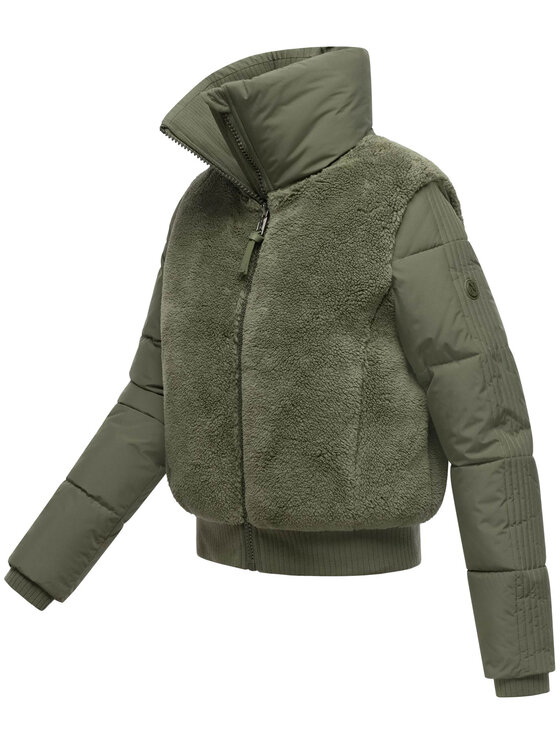 Navahoo Navahoo Kurtka zimowa Teddyzone Zielony Regular Fit