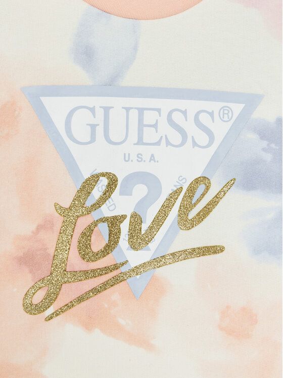 Guess Guess Bluza K5RQ01 KA6R4 Różowy Regular Fit