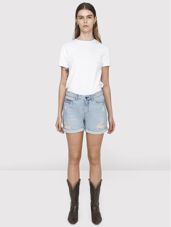 Noisy May Noisy May Джинсові шорти Smiley 27010866 Голубий Regular Fit