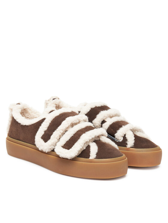 Inuikii Inuikii Αθλητικά Shearling Low Velcro 1001.001.0231 Καφέ