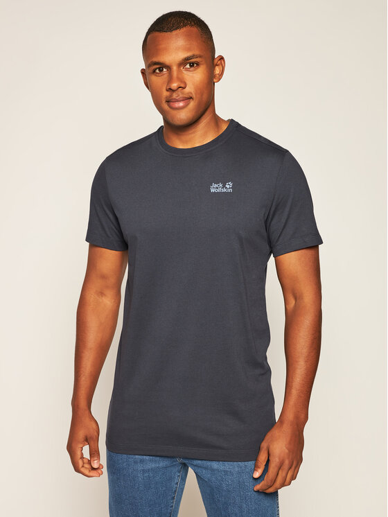 Jack Wolfskin Jack Wolfskin T-Shirt Essential T 1805781 Granatowy Regular Fit