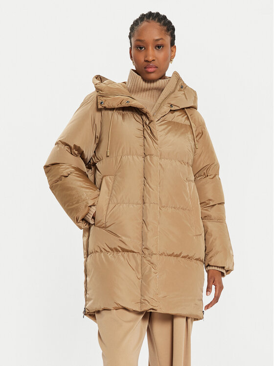 Weekend Max Mara Vatovaná bunda Newbembo 2425496042 Béžová Relaxed Fit