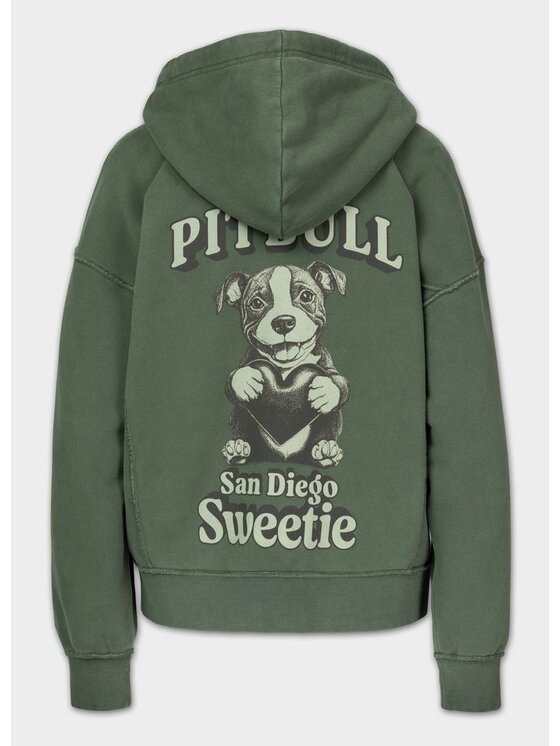 PITBULL PITBULL Bluza Washed LOVIA SWEETIE Zielony Regular Fit