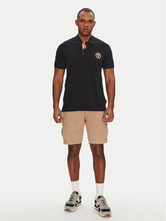 Napapijri Napapijri Polokošeľa E-Clanis NP0A4ID39411 Čierna Regular Fit