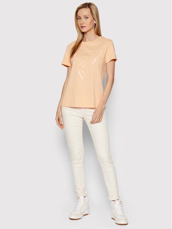 T-shirt V2RI13 K8HM0 Arancione Regular Fit