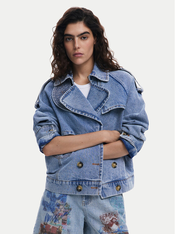 Desigual Desigual Geacă de blugi Ontario 25SWED57 Albastru Regular Fit