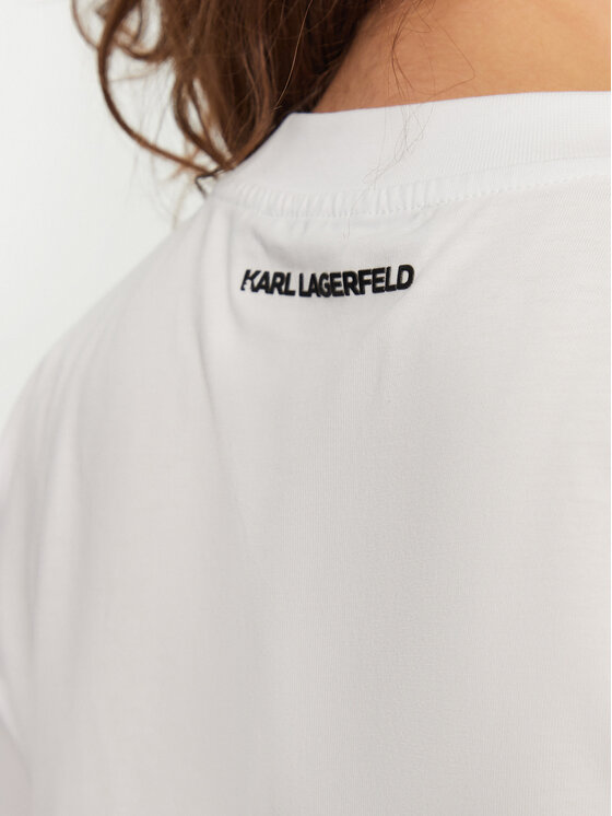 KARL LAGERFELD KARL LAGERFELD T-krekls A1W17013 Balts Regular Fit
