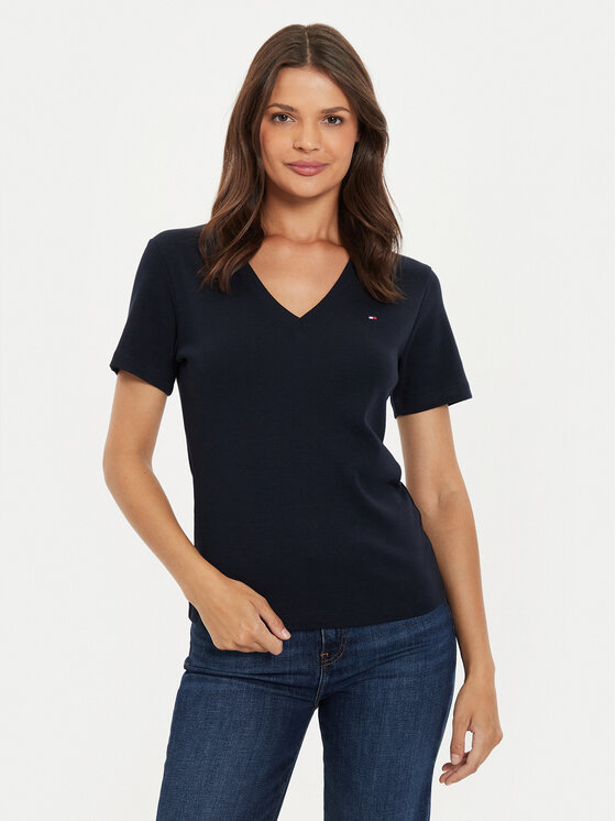 Tommy Hilfiger Tommy Hilfiger T-Shirt New Cody WW0WW40584 Tmavomodrá Slim Fit