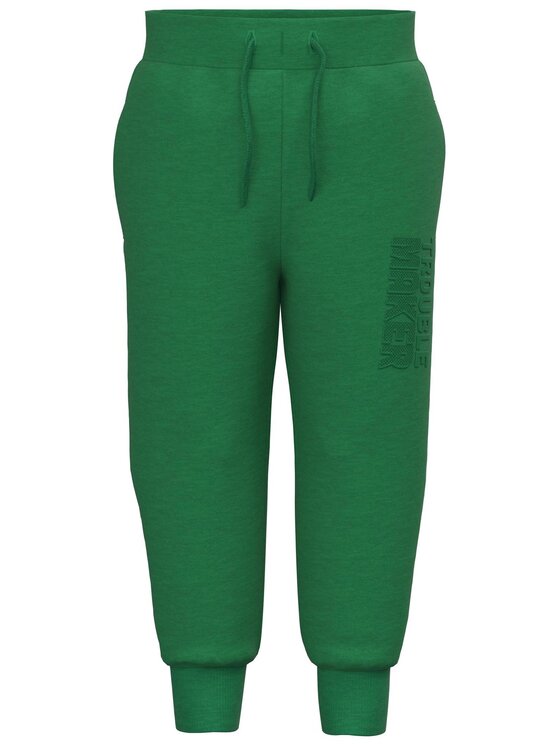 NAME IT Pantaloni trening 13218859 Verde Regular Fit
