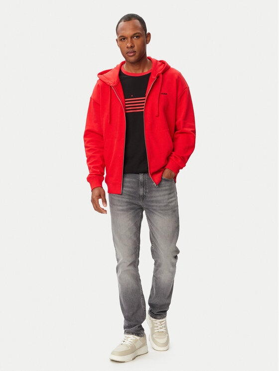 HUGO HUGO Majica dugih rukava Dapozip 50548651 Crvena Relaxed Fit