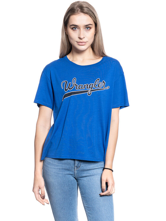 T-Shirt, rozmiar S, Niebieskie, DRAPE TEE