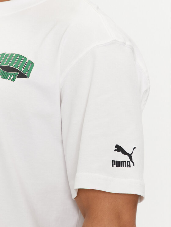Puma Puma T-krekls For The Fanbase Graphic 624395 Balts Relaxed Fit