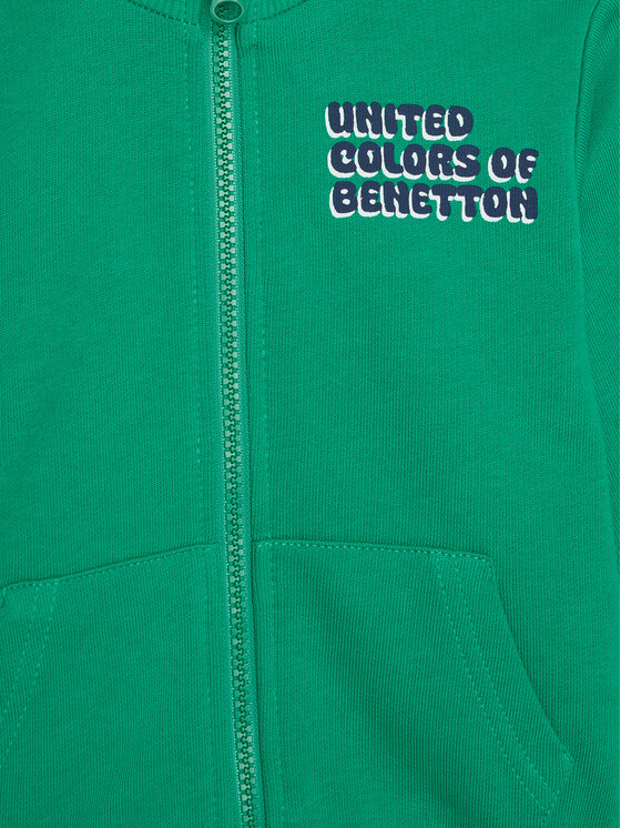 United Colors Of Benetton United Colors Of Benetton Bluza 3J70G503M Zielony Regular Fit