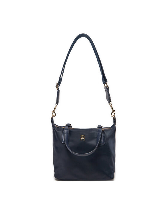 Tommy Hilfiger Tommy Hilfiger Táska Poppy Th Small Tote AW0AW15640 Sötétkék