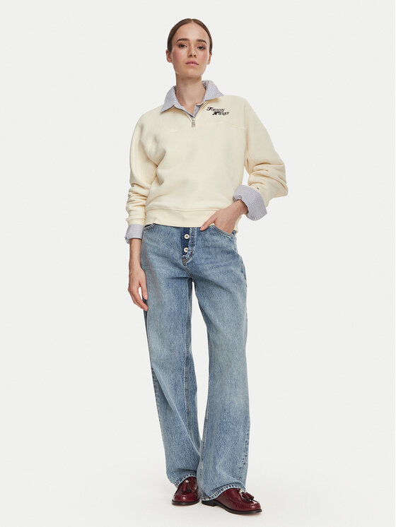 Tommy Hilfiger Tommy Hilfiger Μπλούζα WW0WW51878 Μπεζ Regular Fit