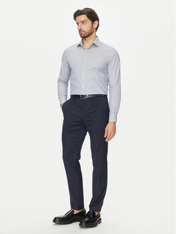 Michael Kors Michael Kors Koszula MK0DS01293 Niebieski Slim Fit