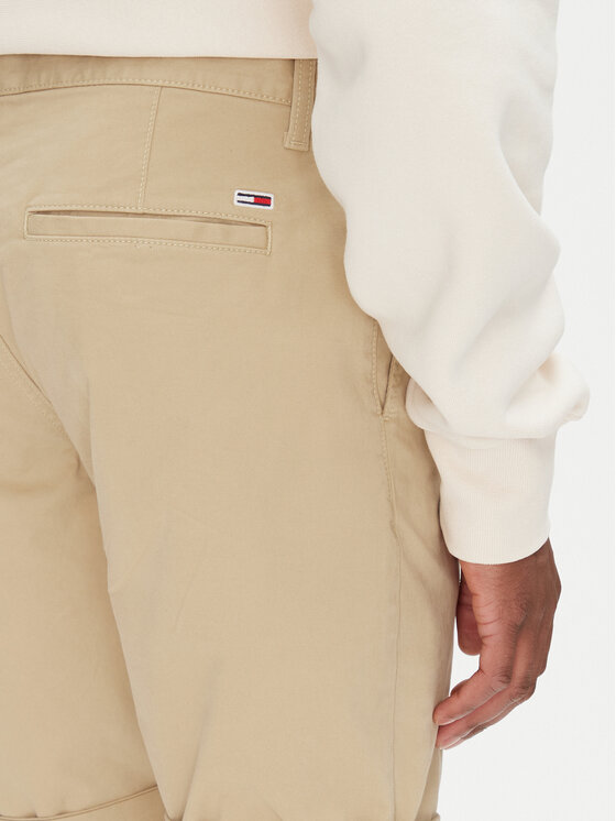 Tommy Jeans Tommy Jeans Auduma šorti Scanton DM0DM21950 Bēšs Slim Fit