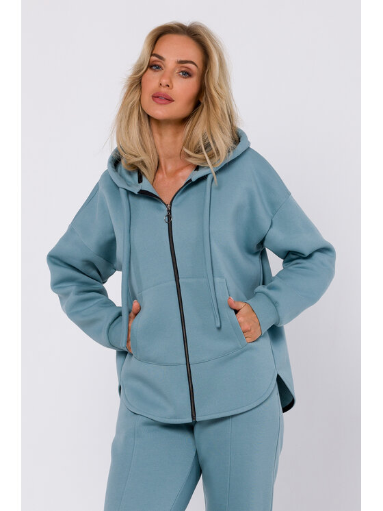 Made of Emotion Made of Emotion Mikina M761 Modrá Modern Fit