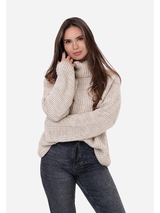 LAURELLA LAURELLA Svetr Laurella 6TU004101 Écru Regular Fit