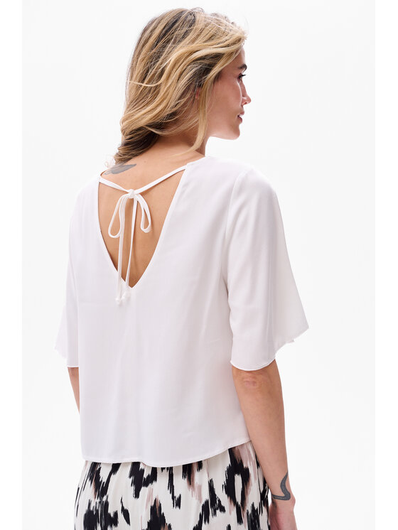 blue shadow blue shadow Bluzka Riki Écru Regular Fit