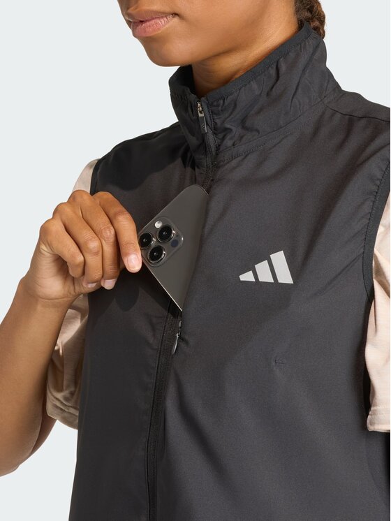 adidas adidas Αμάνικο Μπουφάν adi365 Running Essentials Μαύρο Regular Fit
