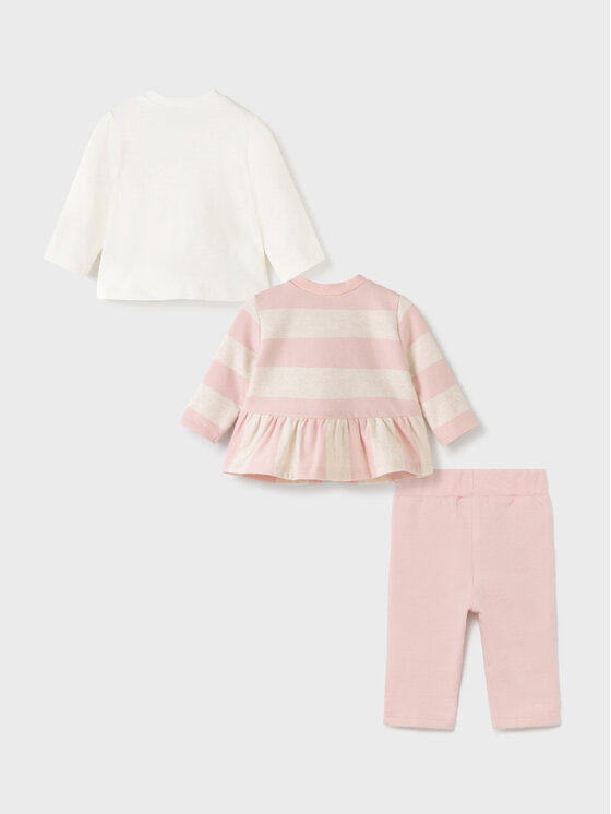 Completo felpa, maglietta e pantaloni 2671 Rosa