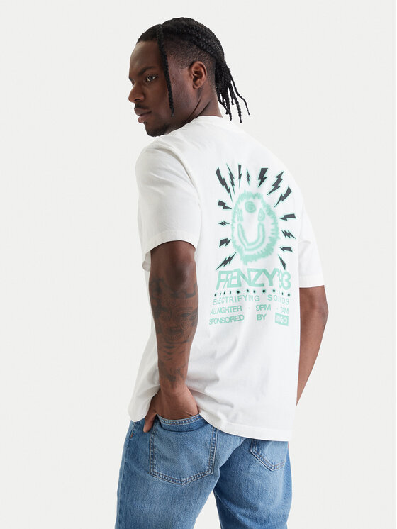 HUGO Tričko Nextralio 50560090 Biela Regular Fit