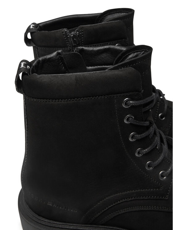 Tommy Hilfiger Tommy Hilfiger Outdoorová obuv Casual Hilfiger Chunk Z Nbk Boot FM0FM05149 Čierna