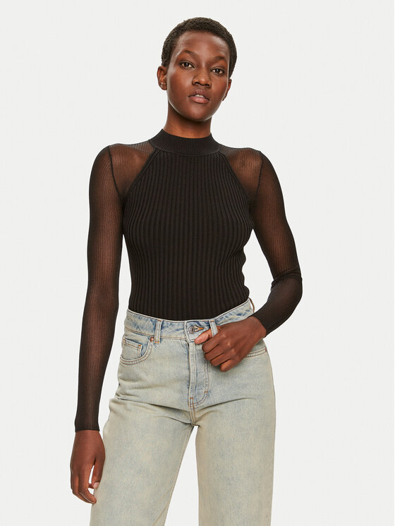 HUGO Hugo Megztinis Stassi 50518325 Juoda Slim Fit