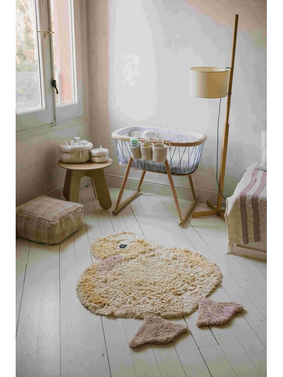 Lorena Canals Lorena Canals Dywan dziecięcy Dywan bawełniany Kaczuszka Animal Rugs Żółty