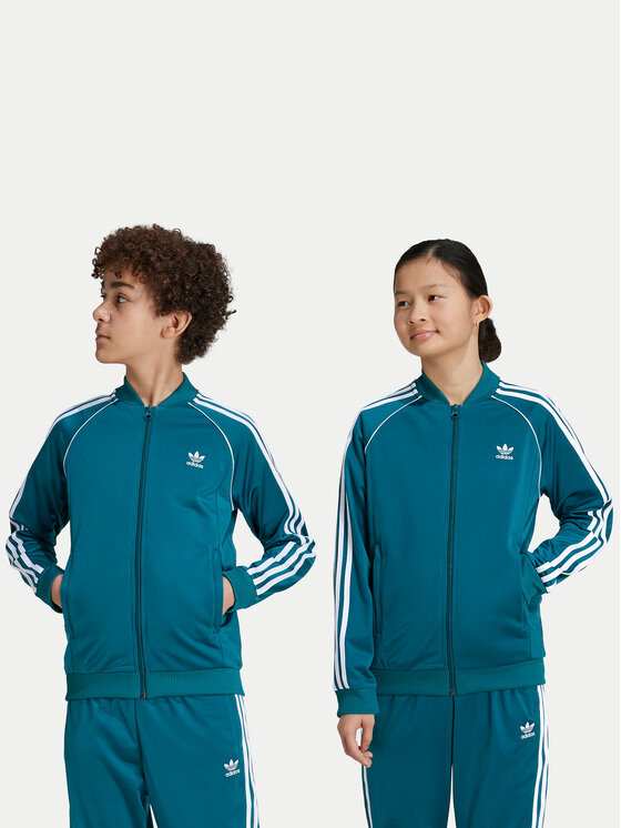 adidas Felpa adicolor SST IY7452 Turchese Regular Fit Modivo
