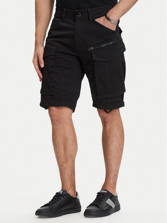 G-Star Raw Pantalon scurți din material Rovic Zip D26214-5126 Negru Relaxed Fit