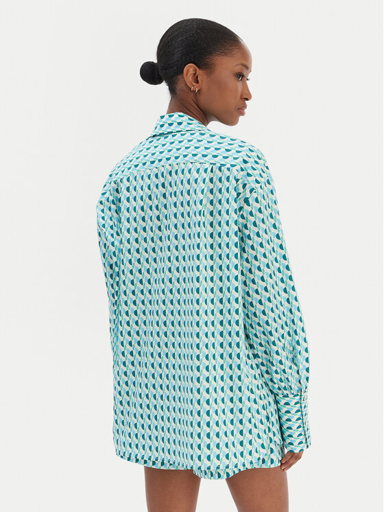 Seafolly Seafolly Cămașă Sorrento 55575-TO Verde Oversize
