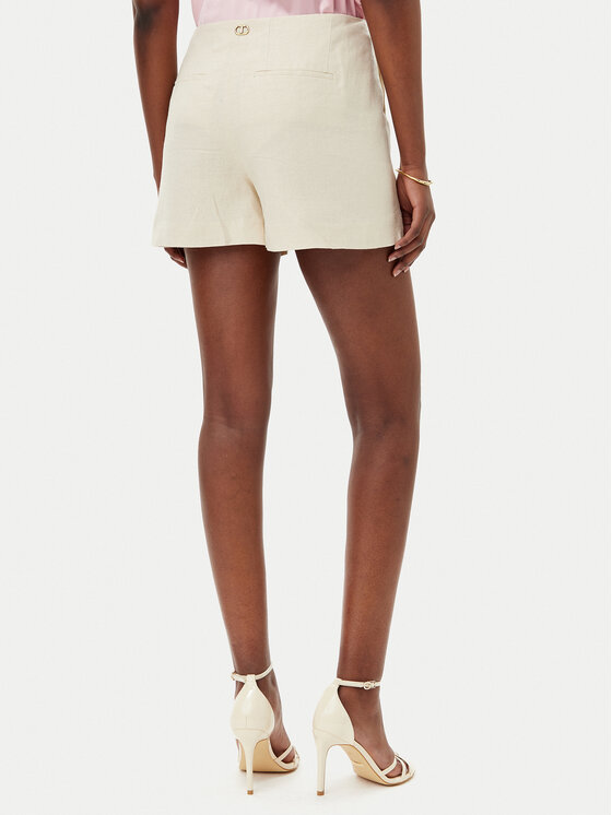 TWINSET TWINSET Medžiaginiai šortai 251TP2162 Smėlio Regular Fit