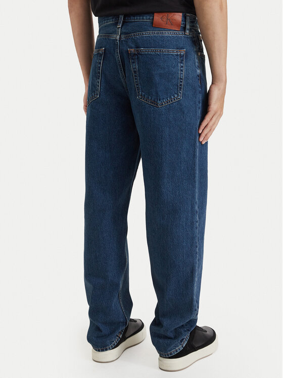 Calvin Klein Calvin Klein Jeansy LV04RD712G Granatowy Regular Fit