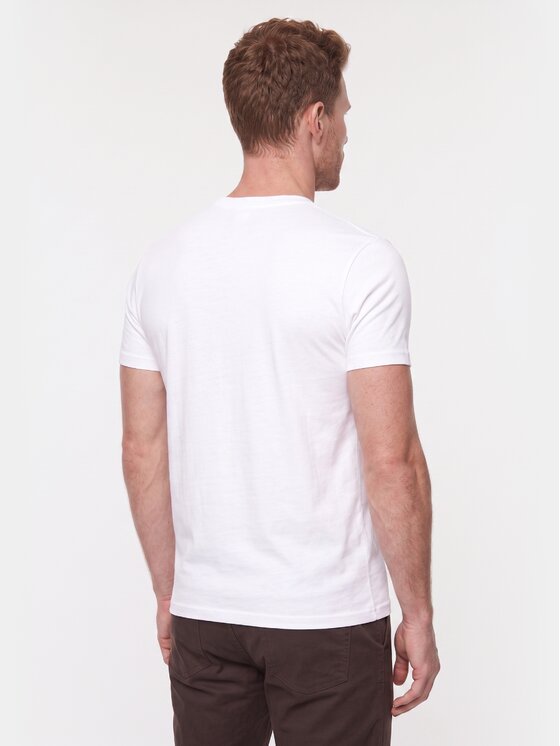 BASICLO BASICLO T-Shirt W-2326-01 Biały Oversize