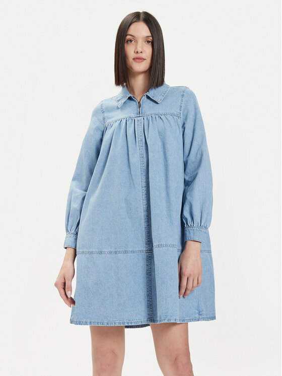 ONLY Rochie de blugi Madden 15248963 Albastru Loose Fit