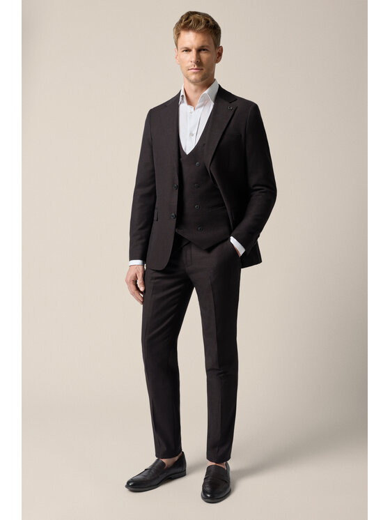 Lancerto Lancerto Garnitur Benevento GA073126000005 Brązowy Slim Fit